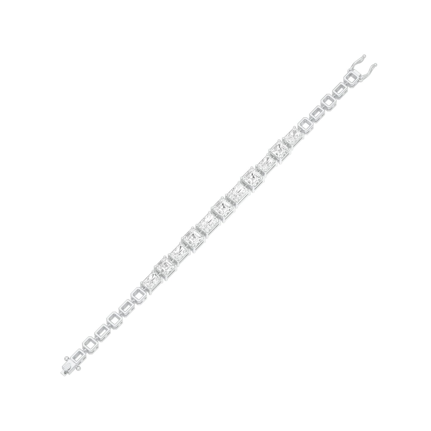 The Frame Edit Diamond Tennis Bracelet 18 KT / White Gold