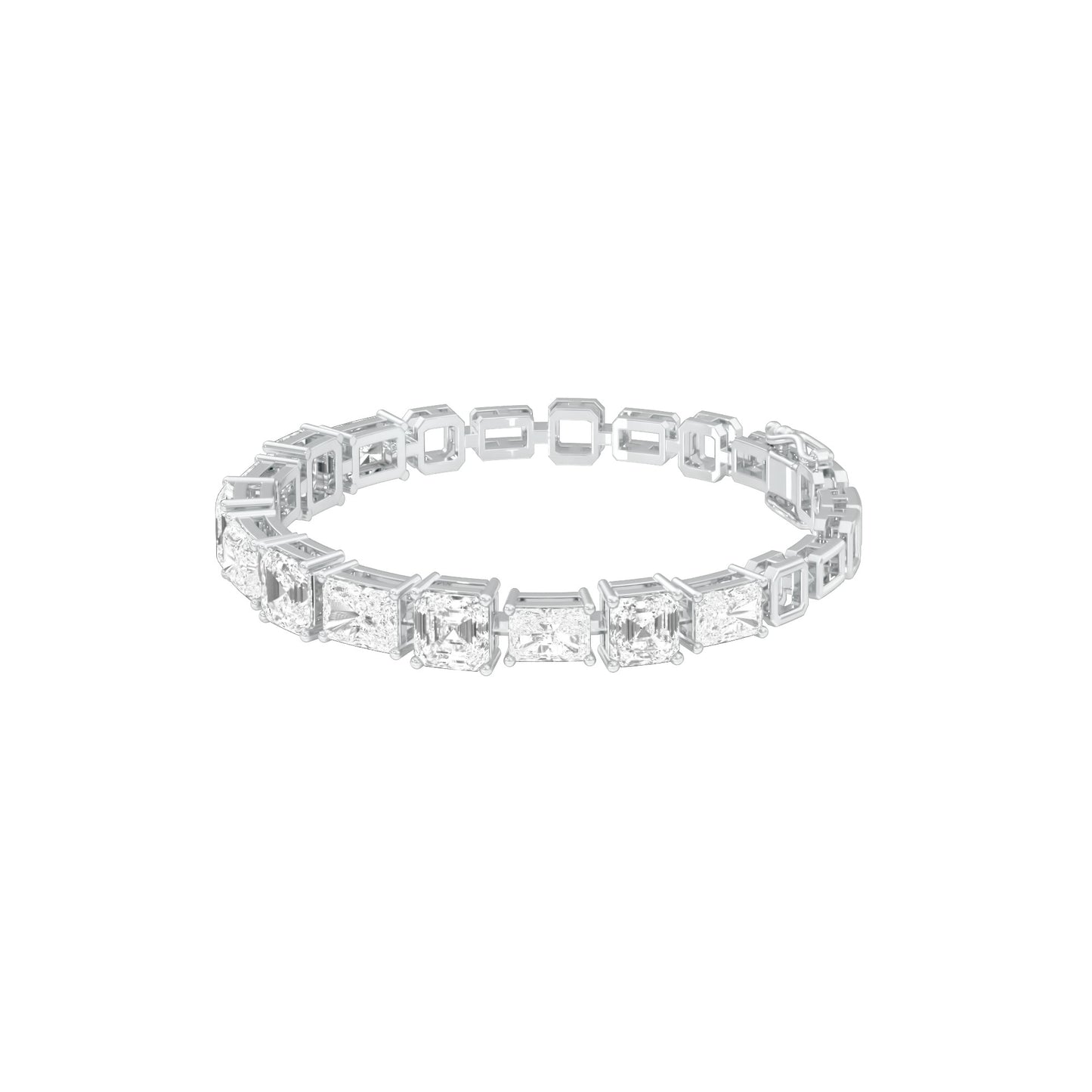 The Frame Edit Diamond Tennis Bracelet 18 KT / White Gold