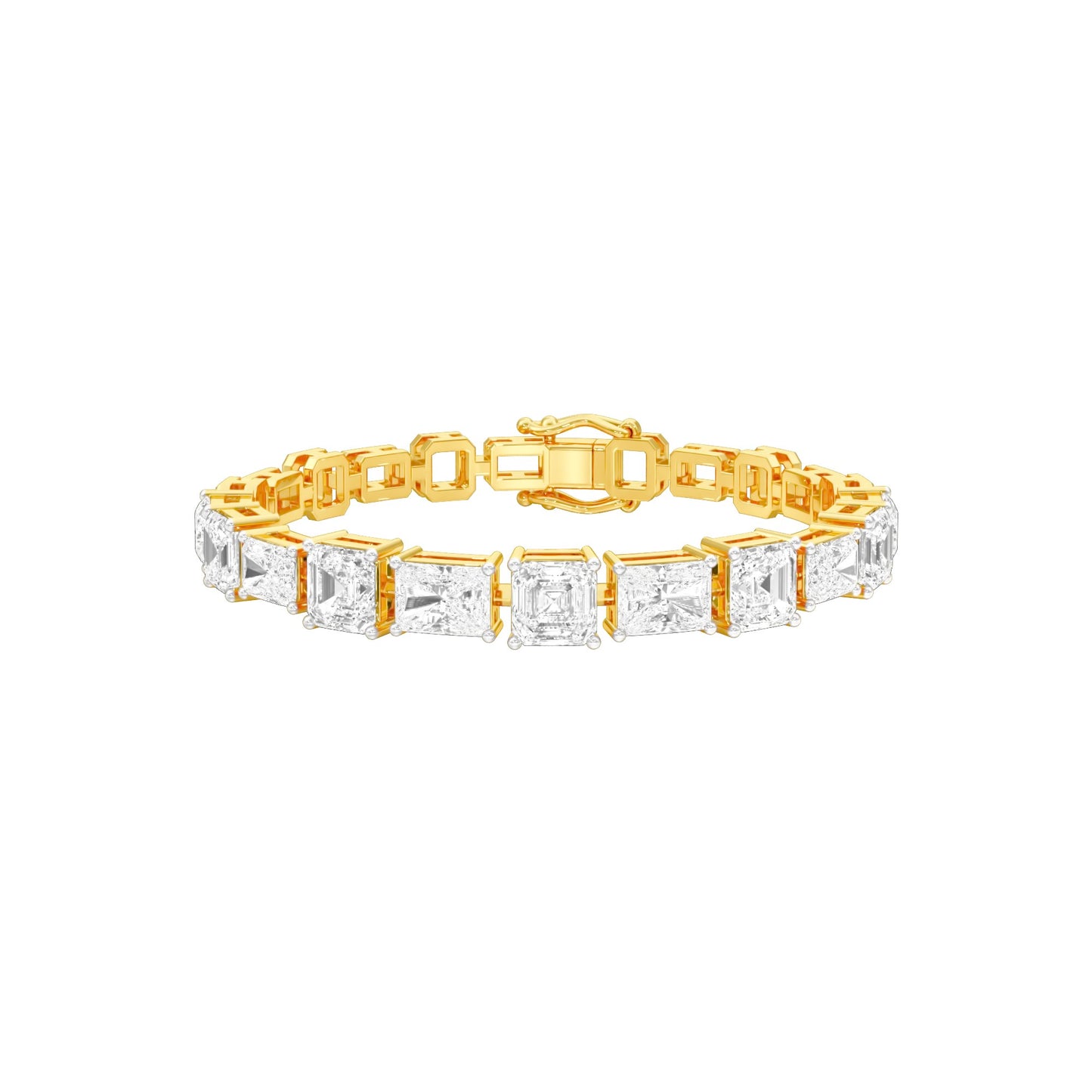 The Frame Edit Diamond Tennis Bracelet 18 KT / Yellow Gold