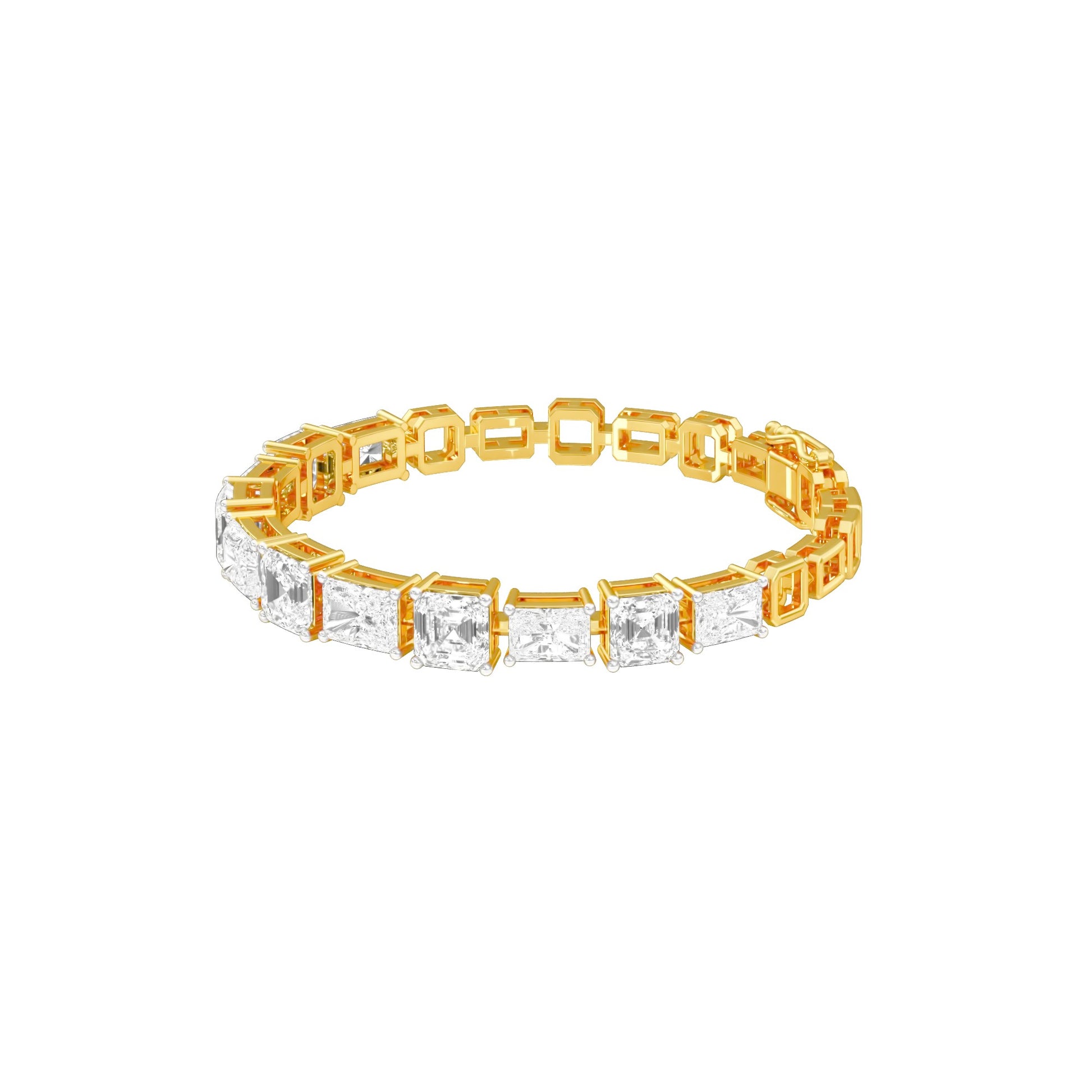 The Frame Edit Diamond Tennis Bracelet 18 KT / Yellow Gold