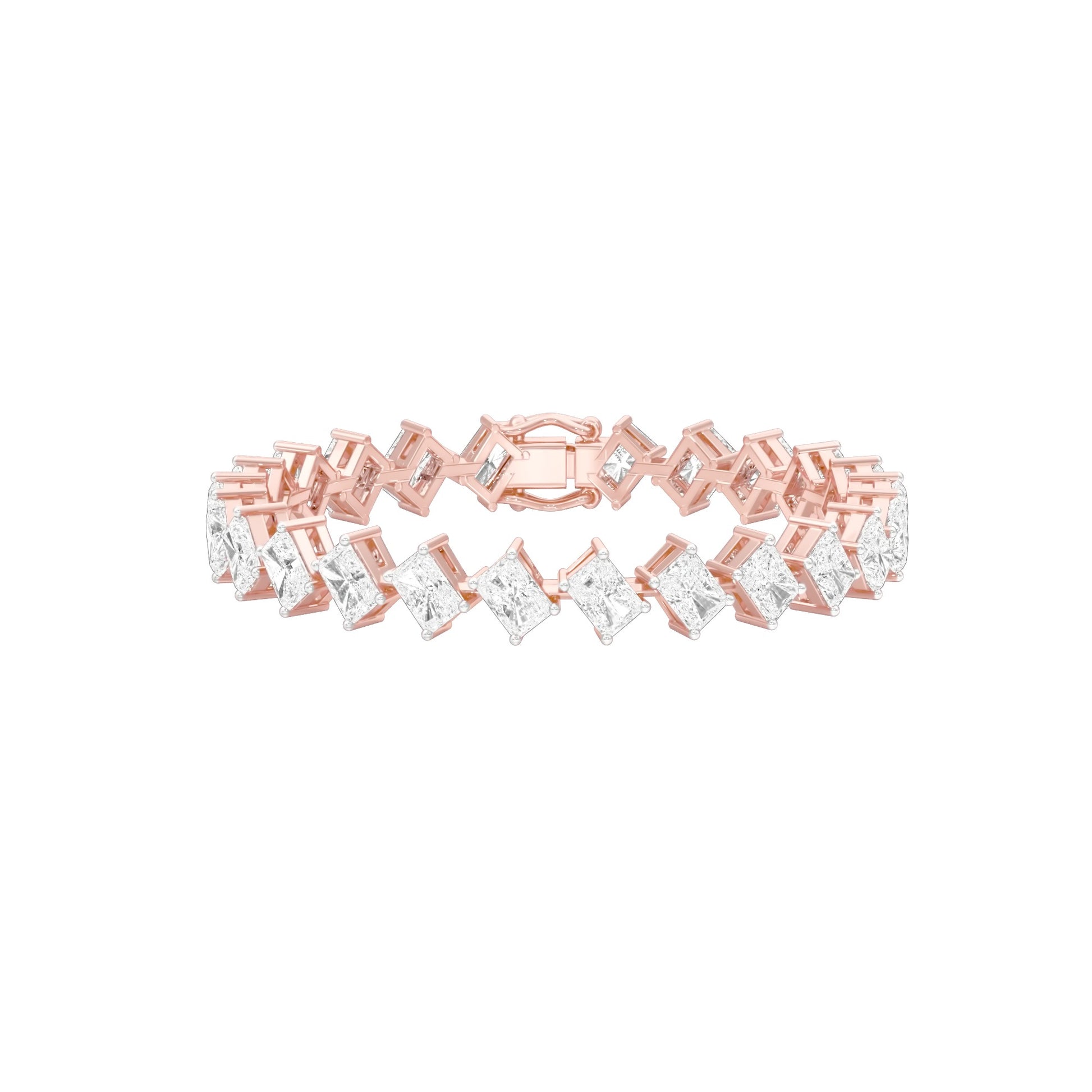 Sculpted in Symmetry Diamond Tennis Bracelet 18 KT / Rose Gold