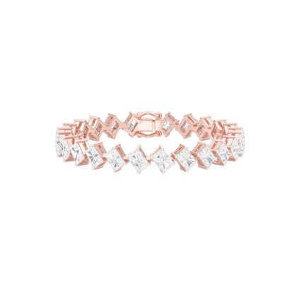 Sculpted in Symmetry Diamond Tennis Bracelet 18 KT / Rose Gold