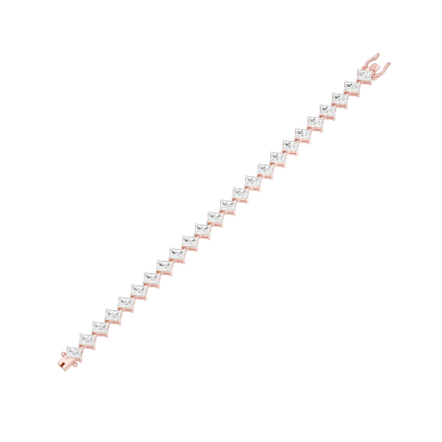 Sculpted in Symmetry Diamond Tennis Bracelet 18 KT / Rose Gold