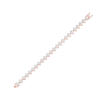 Sculpted in Symmetry Diamond Tennis Bracelet 18 KT / Rose Gold