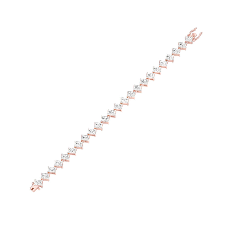 Sculpted in Symmetry Diamond Tennis Bracelet 18 KT / Rose Gold