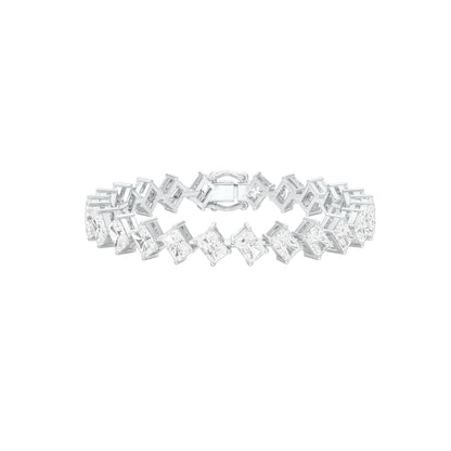 Sculpted in Symmetry Diamond Tennis Bracelet 18 KT / White Gold