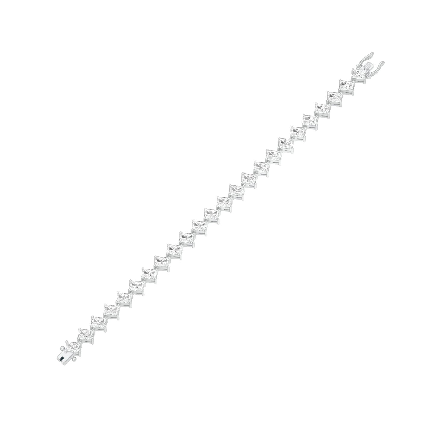 Sculpted in Symmetry Diamond Tennis Bracelet 18 KT / White Gold