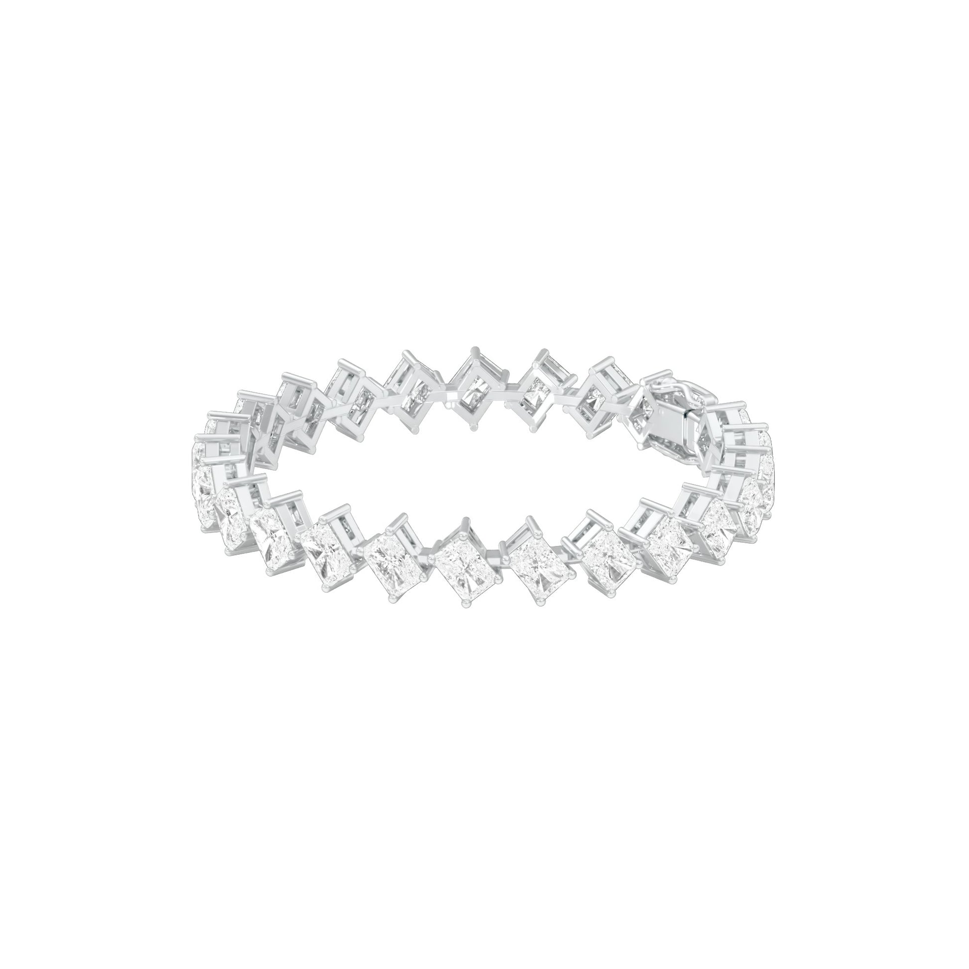 Sculpted in Symmetry Diamond Tennis Bracelet 18 KT / White Gold