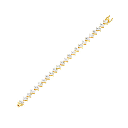 Sculpted in Symmetry Diamond Tennis Bracelet 18 KT / Yellow Gold
