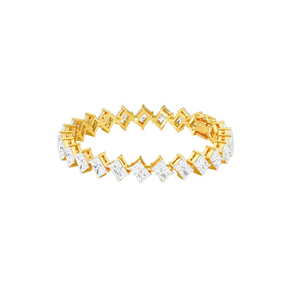 Sculpted in Symmetry Diamond Tennis Bracelet 18 KT / Yellow Gold