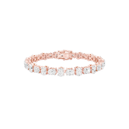 Her Silhouette Diamond Tennis Bracelet 18 KT / Rose Gold