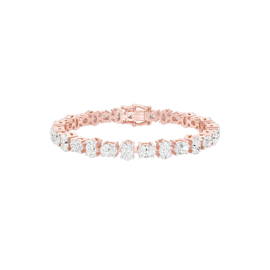 Her Silhouette Diamond Tennis Bracelet 18 KT / Rose Gold