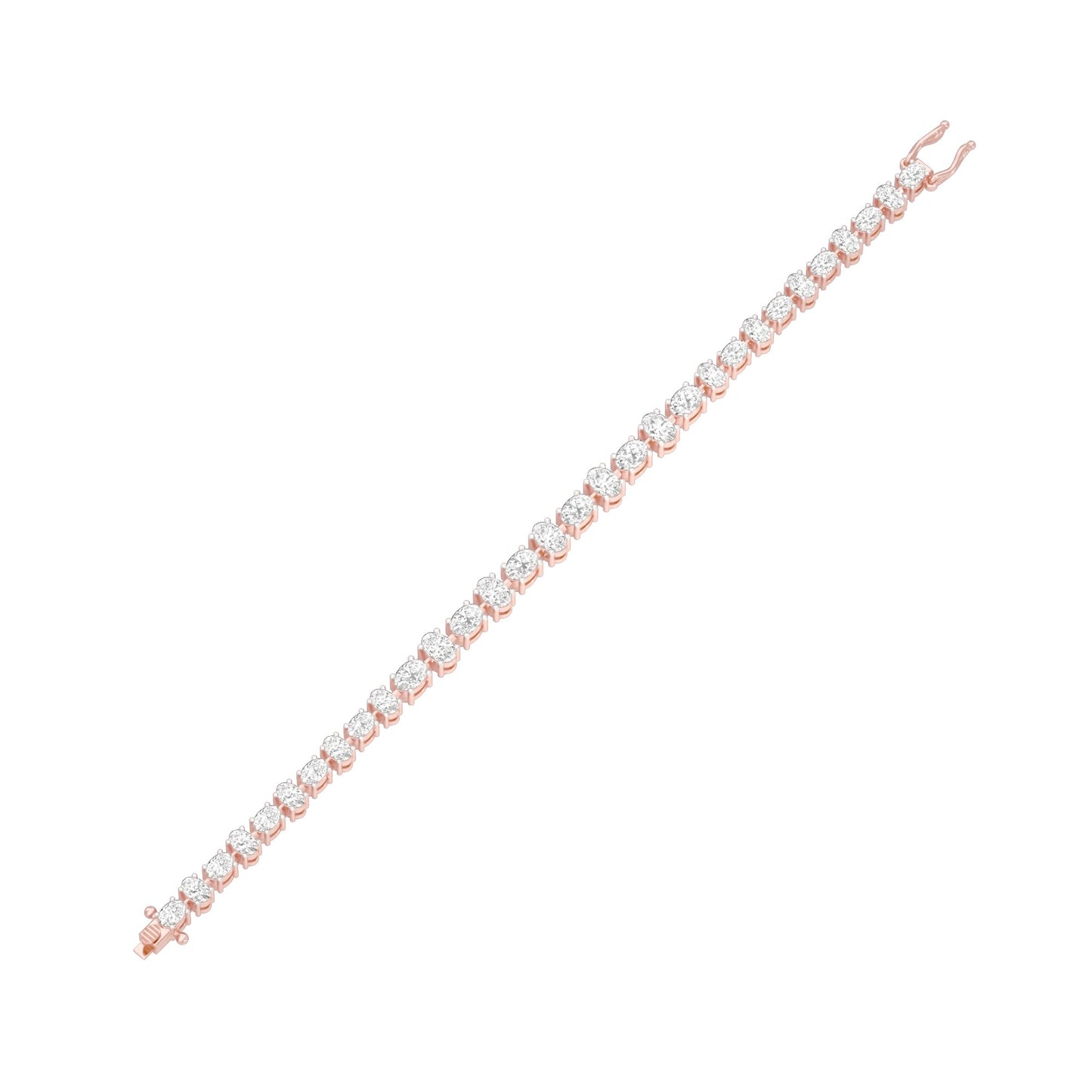 Her Silhouette Diamond Tennis Bracelet 18 KT / Rose Gold