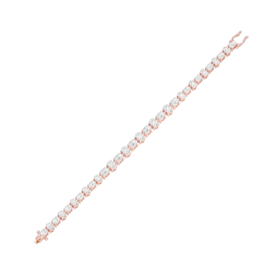 Her Silhouette Diamond Tennis Bracelet 18 KT / Rose Gold