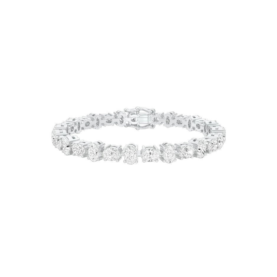 Her Silhouette Diamond Tennis Bracelet 18 KT / White Gold