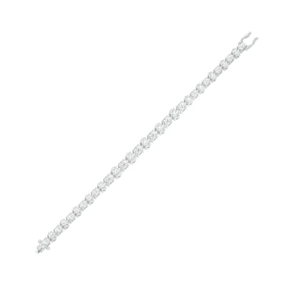 Her Silhouette Diamond Tennis Bracelet 18 KT / White Gold