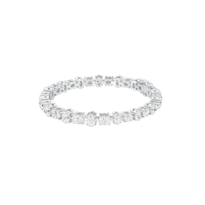 Her Silhouette Diamond Tennis Bracelet 18 KT / White Gold