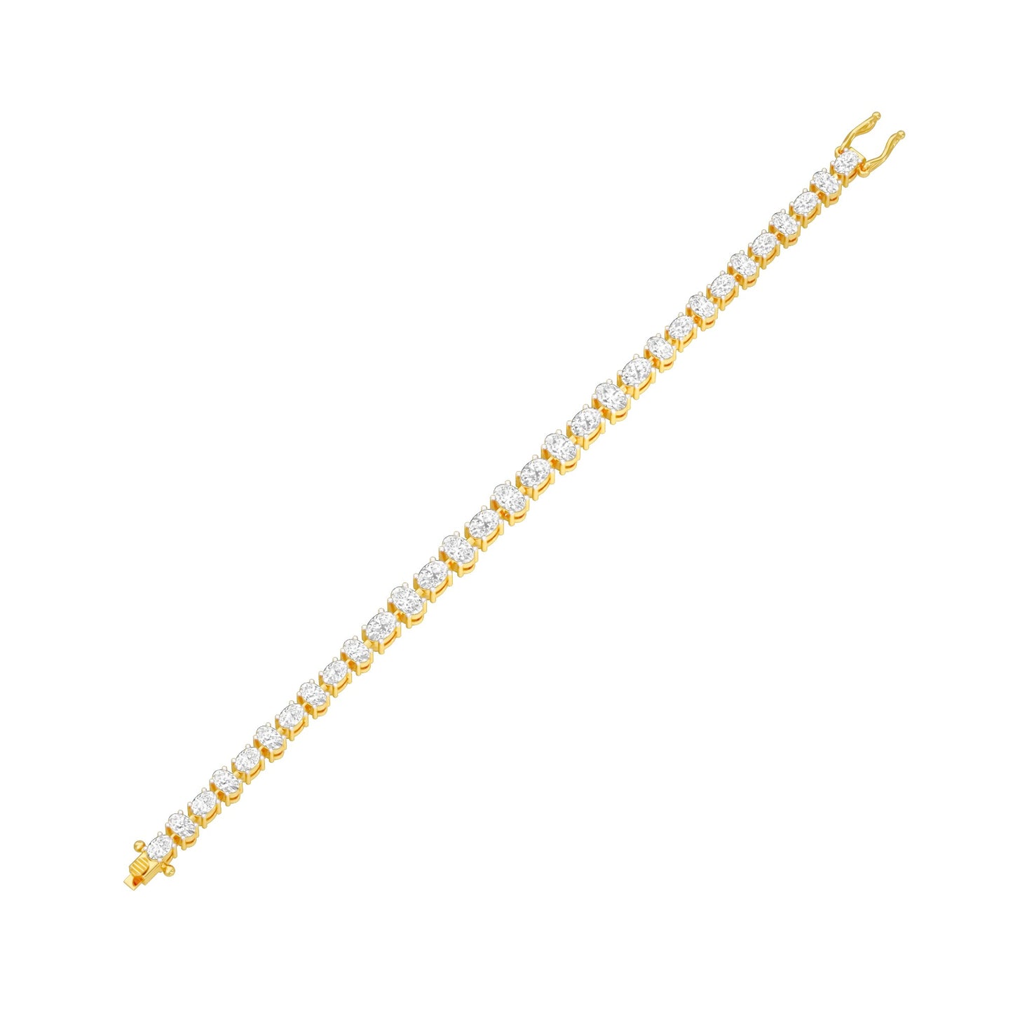 Her Silhouette Diamond Tennis Bracelet 18 KT / Yellow Gold