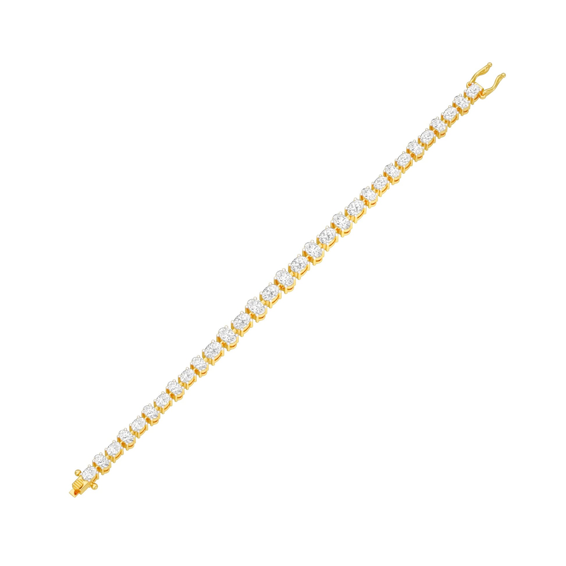 Her Silhouette Diamond Tennis Bracelet 18 KT / Yellow Gold
