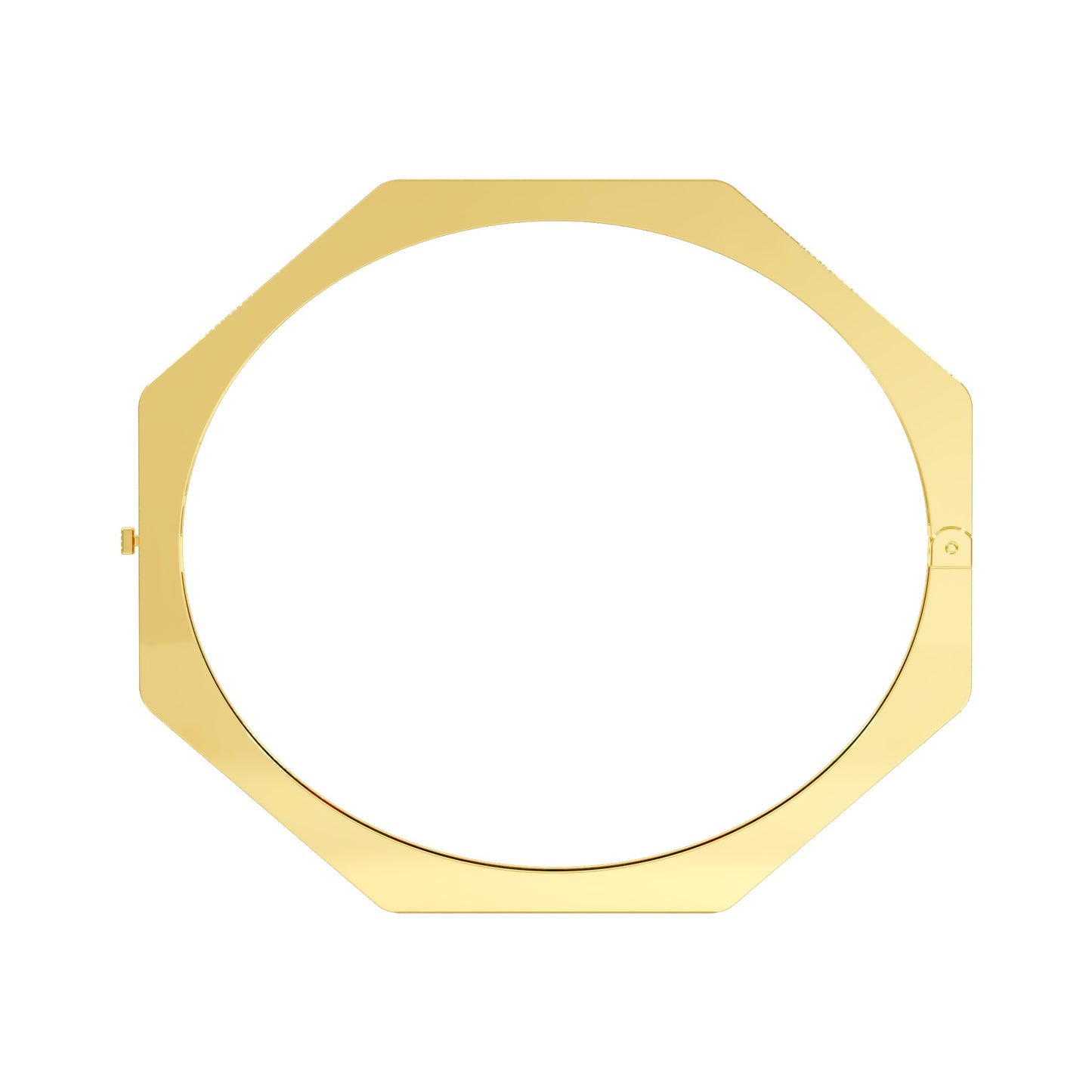 Gold and Ice Diamond Kada Bracelet 18 KT / Yellow Gold