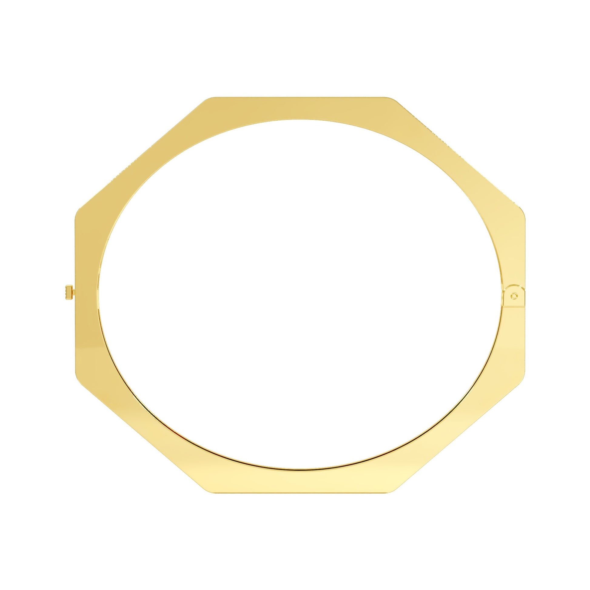 Gold and Ice Diamond Kada Bracelet 18 KT / Yellow Gold