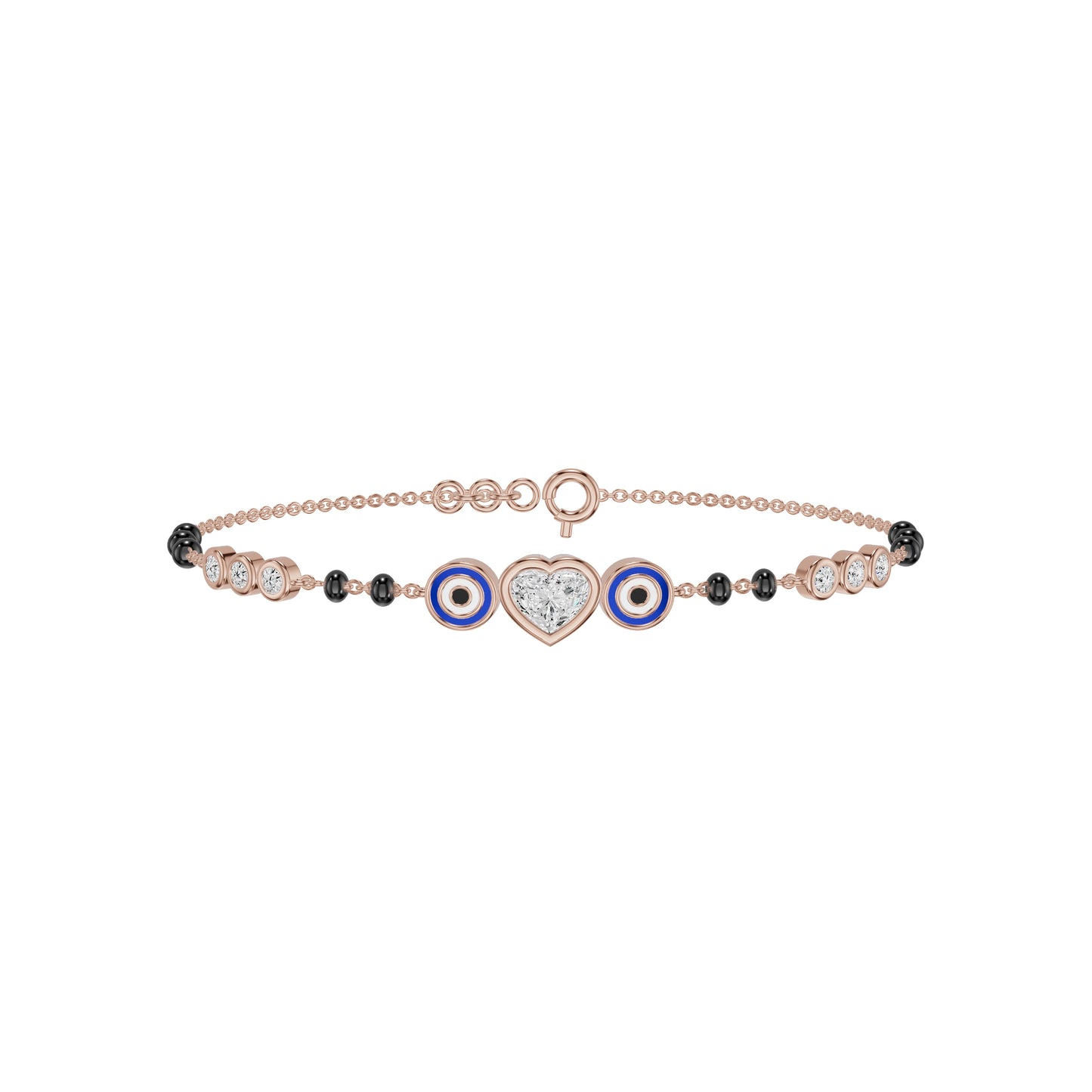 Eviliora Heart Diamond Mangalsutra Bracelet