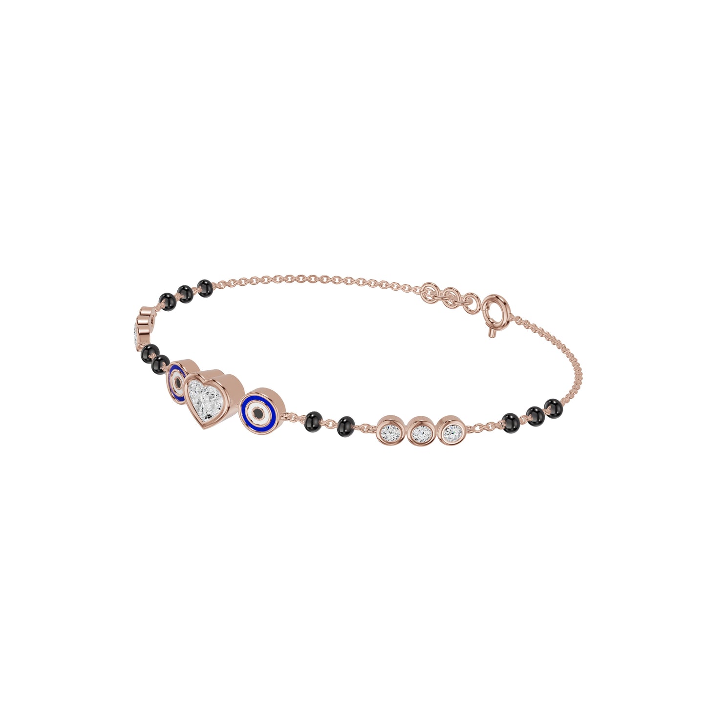 Eviliora Heart Diamond Mangalsutra Bracelet