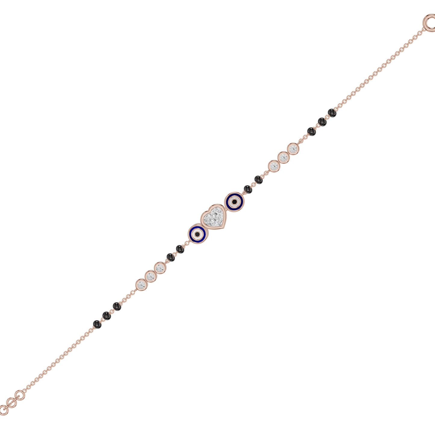 Eviliora Heart Diamond Mangalsutra Bracelet