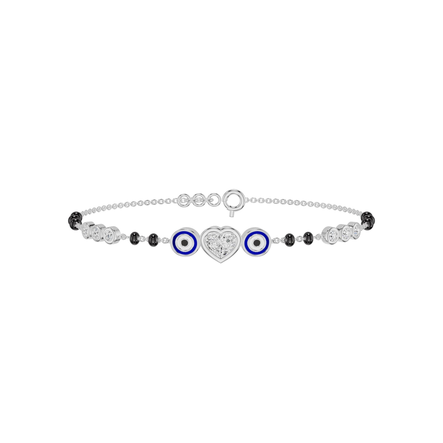 Eviliora Heart Diamond Mangalsutra Bracelet