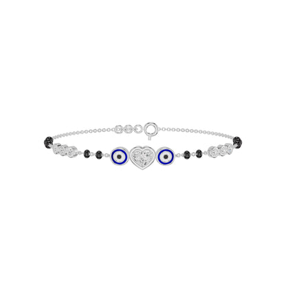Eviliora Heart Diamond Mangalsutra Bracelet