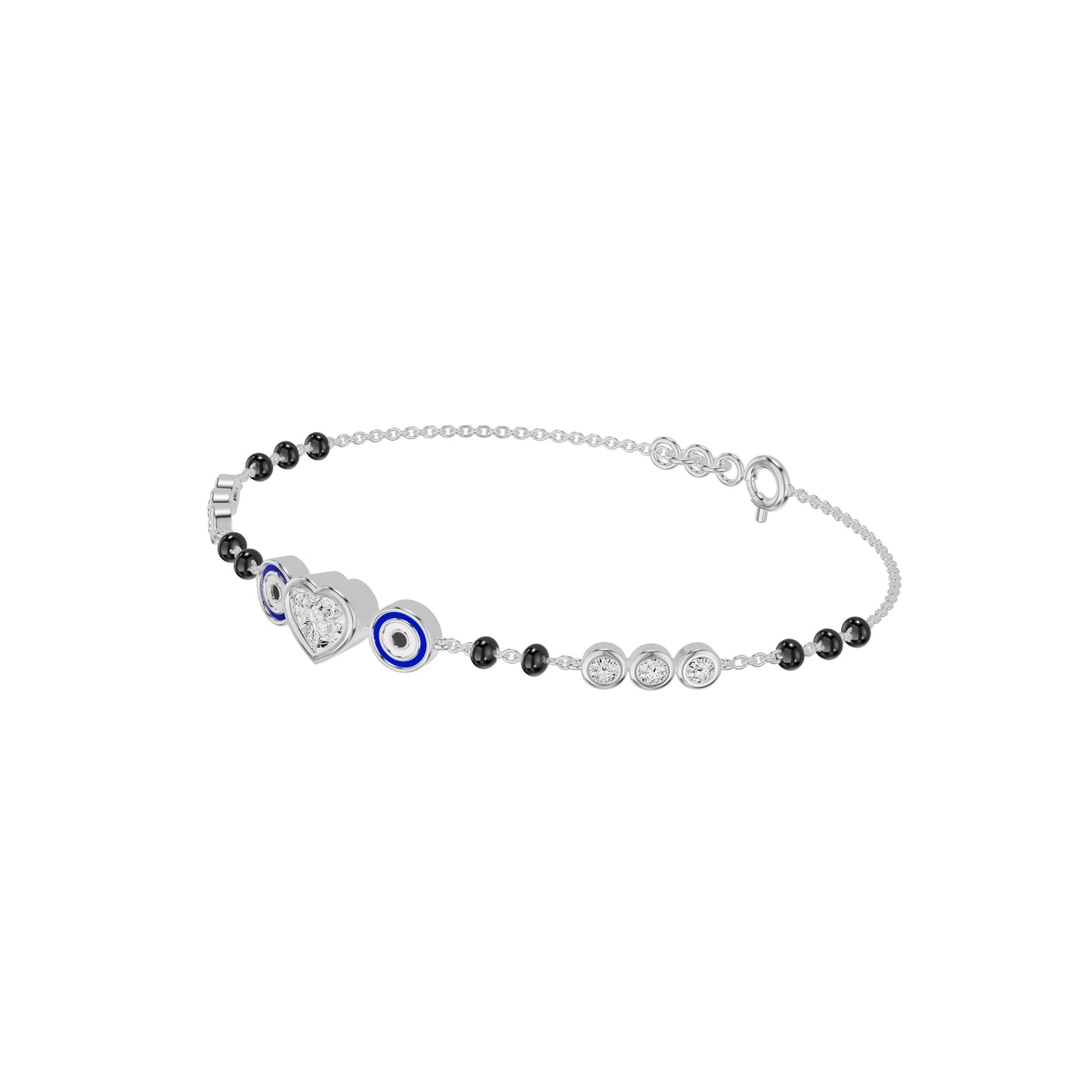 Eviliora Heart Diamond Mangalsutra Bracelet