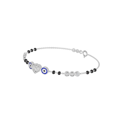 Eviliora Heart Diamond Mangalsutra Bracelet