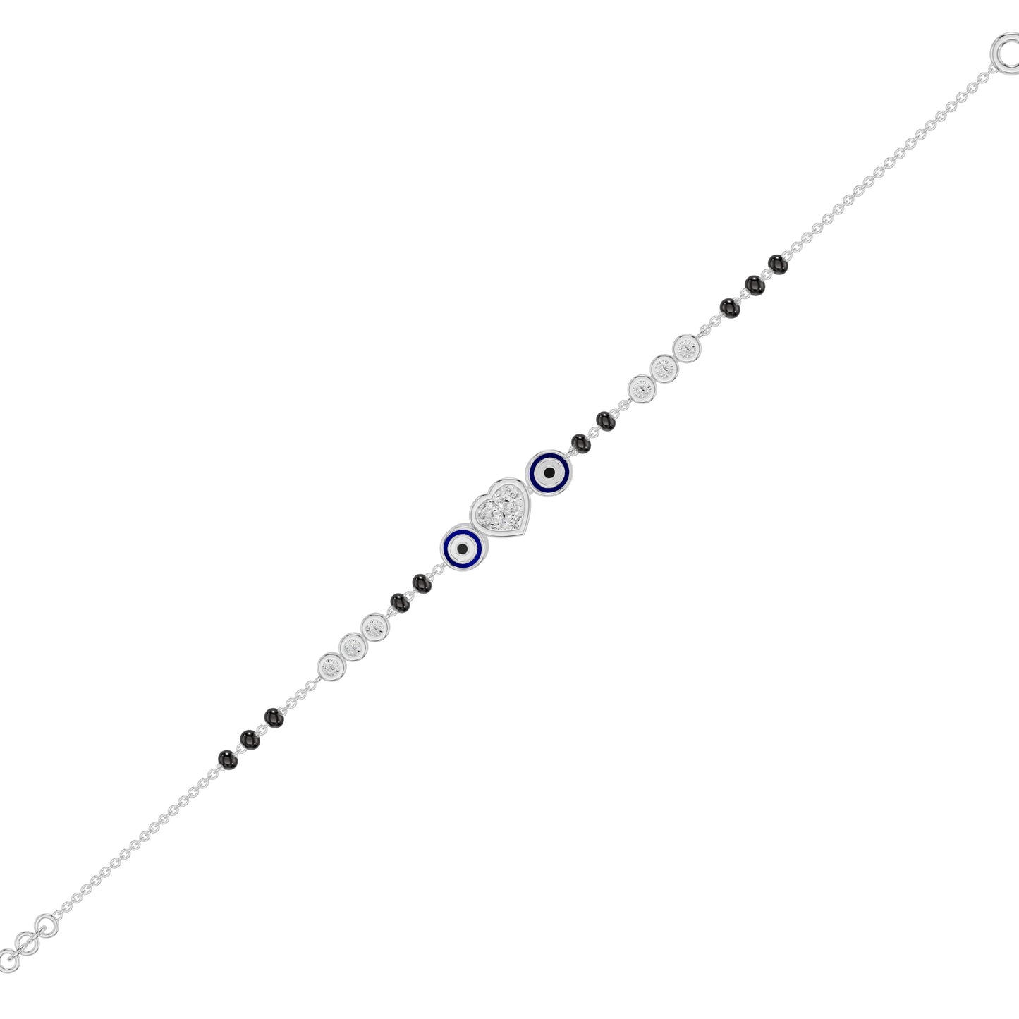 Eviliora Heart Diamond Mangalsutra Bracelet