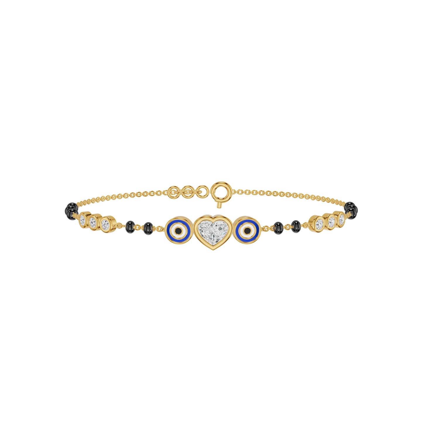 Eviliora Heart Diamond Mangalsutra Bracelet