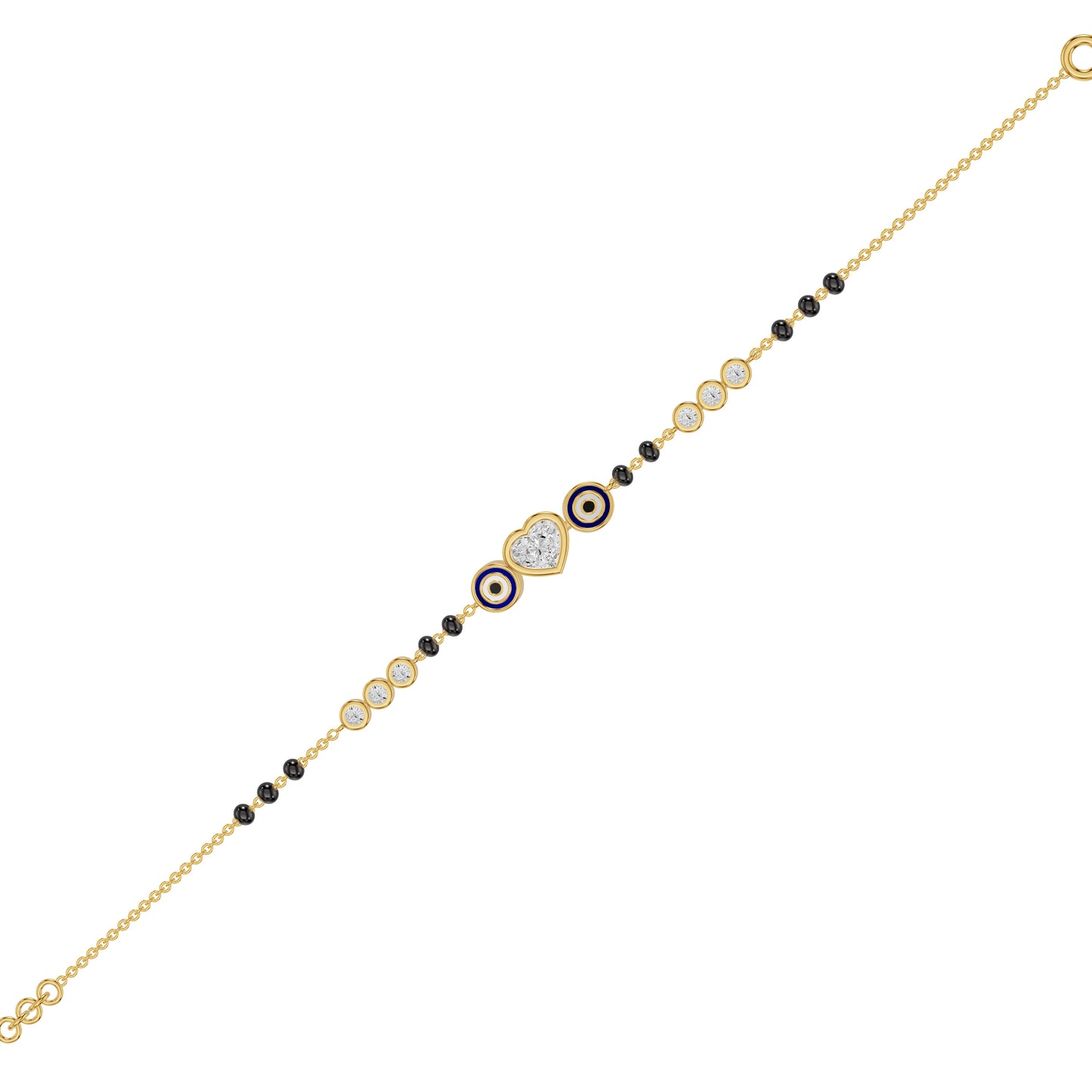 Eviliora Heart Diamond Mangalsutra Bracelet