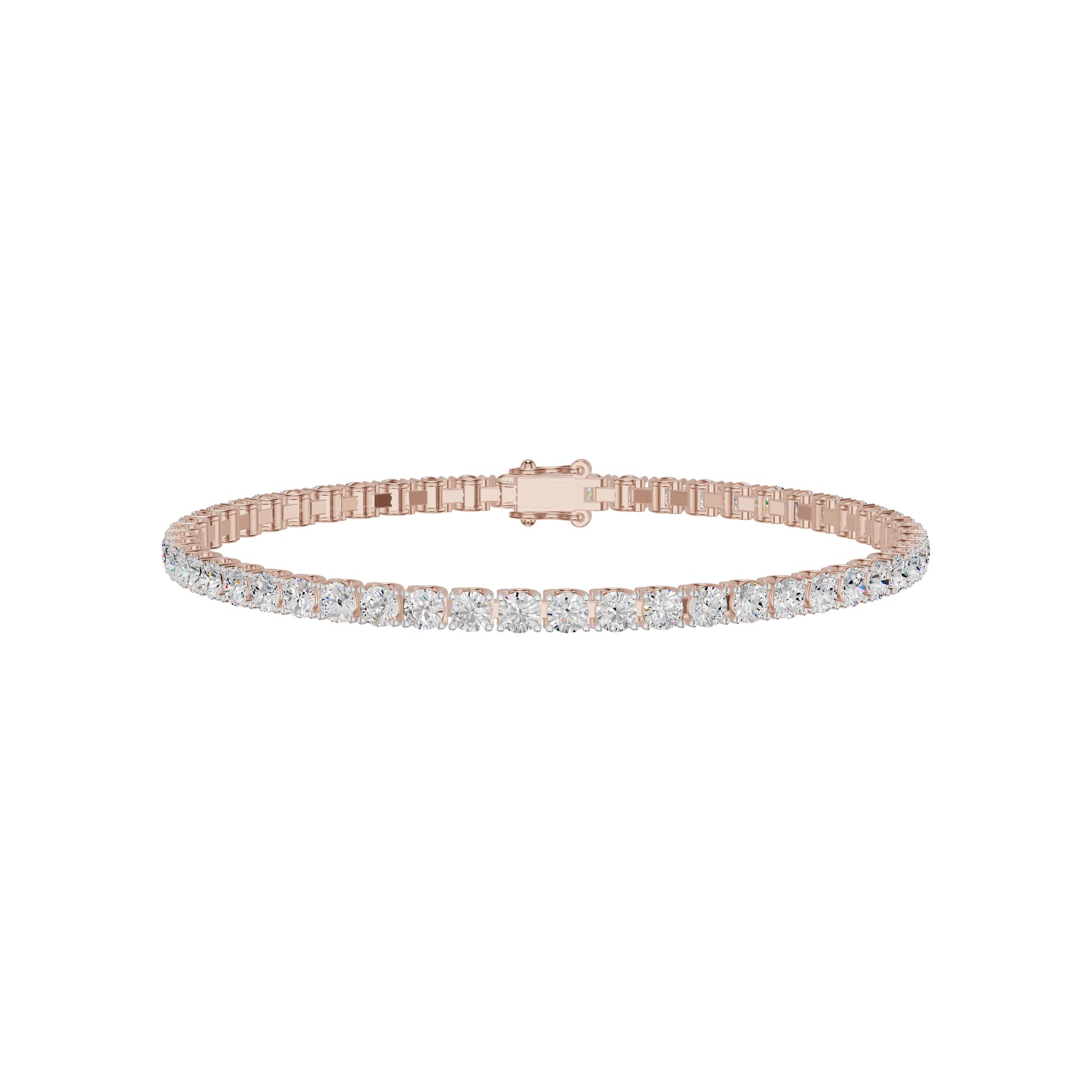 Locket & Loop Diamond Tennis Bracelet 18 KT / Rose Gold
