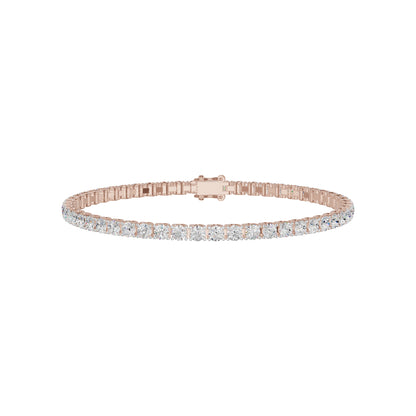 Locket & Loop Diamond Tennis Bracelet 18 KT / Rose Gold