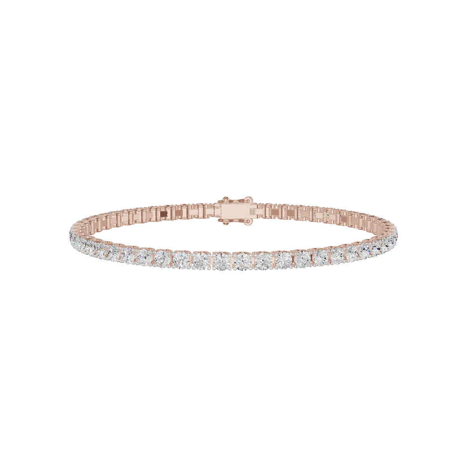 Locket & Loop Diamond Tennis Bracelet 18 KT / Rose Gold