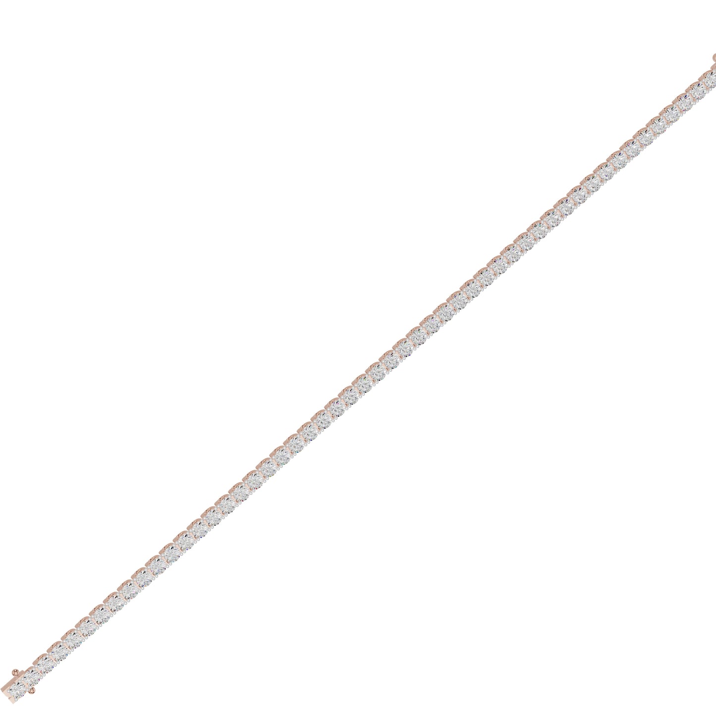 Locket & Loop Diamond Tennis Bracelet 18 KT / Rose Gold