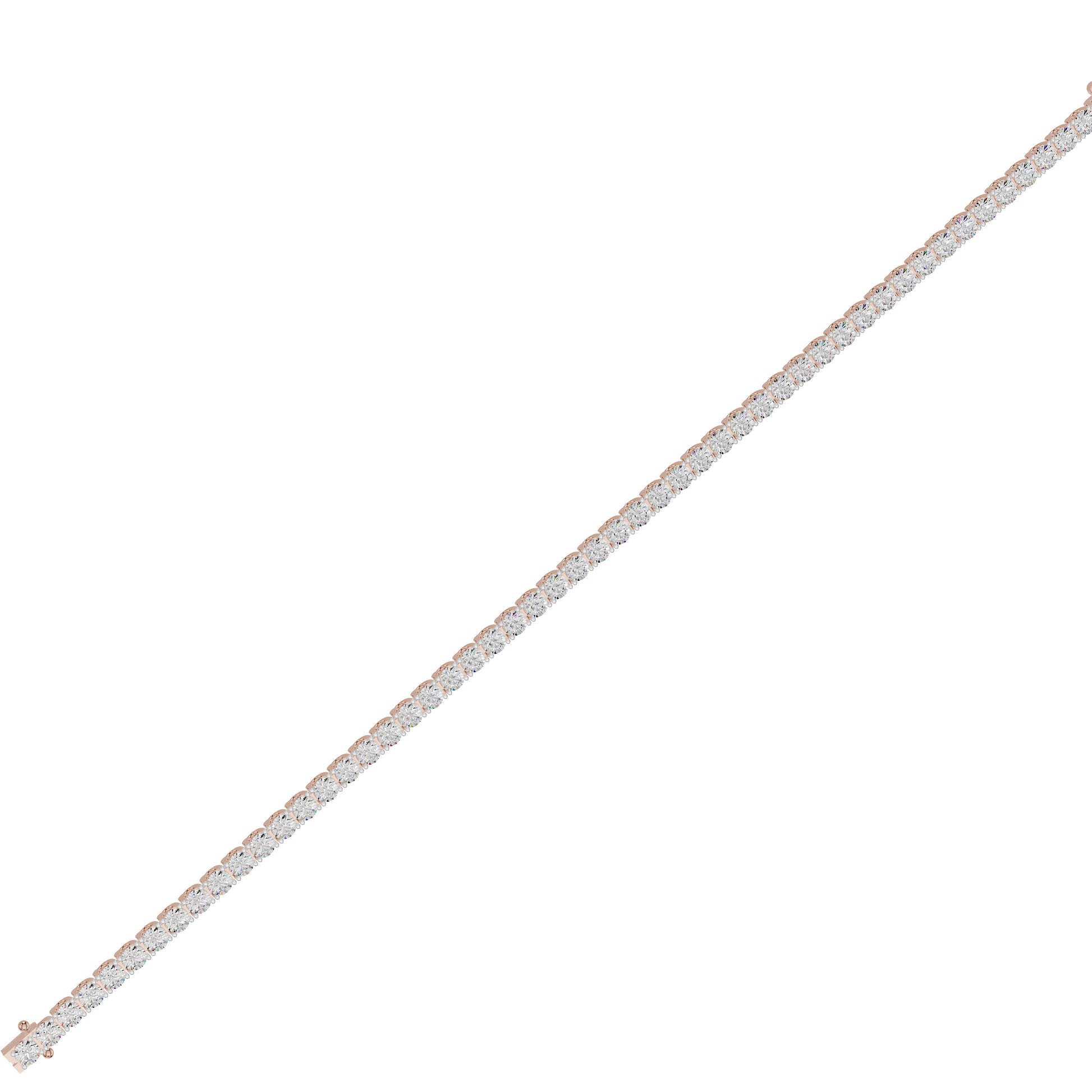 Locket & Loop Diamond Tennis Bracelet 18 KT / Rose Gold