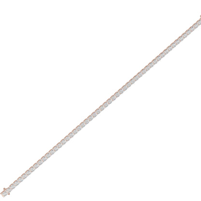 Locket & Loop Diamond Tennis Bracelet 18 KT / Rose Gold