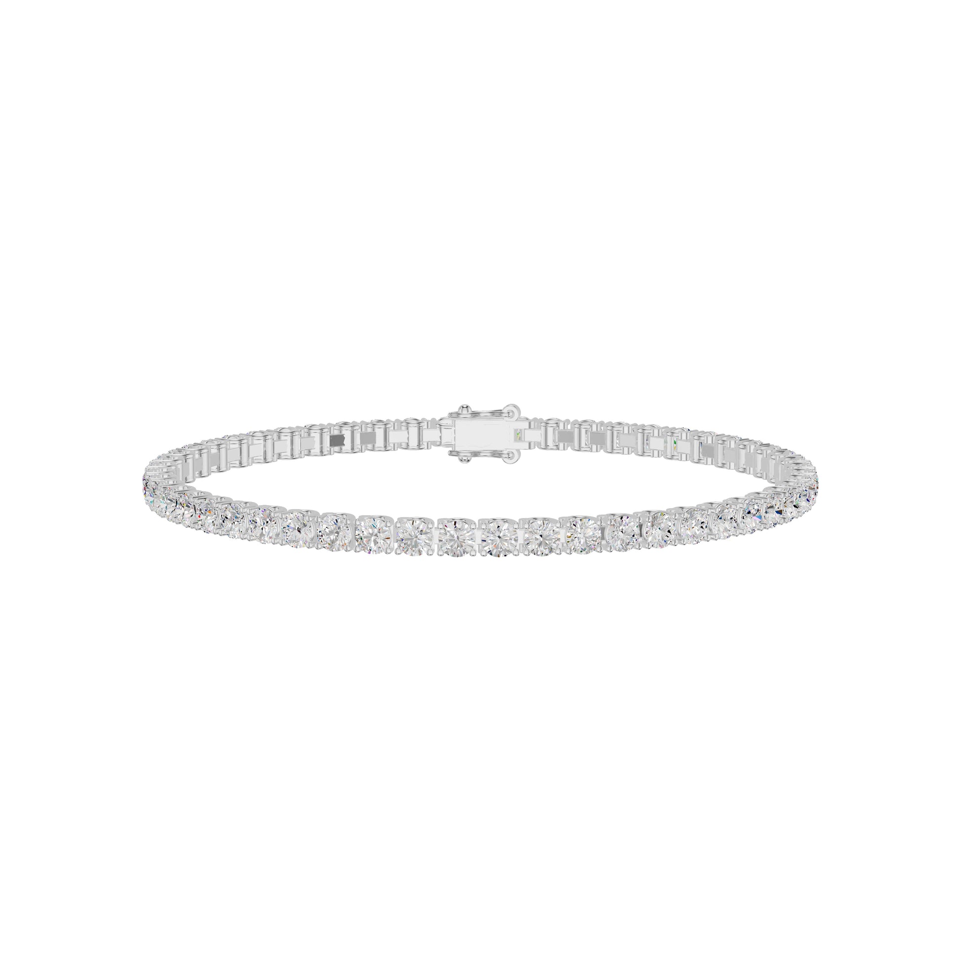 Locket & Loop Diamond Tennis Bracelet 18 KT / White Gold
