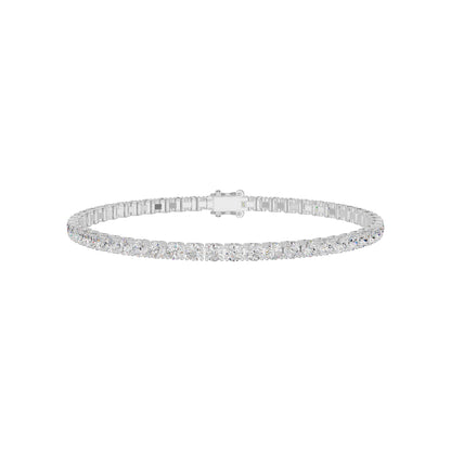 Locket & Loop Diamond Tennis Bracelet 18 KT / White Gold