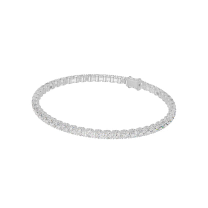 Locket & Loop Diamond Tennis Bracelet 18 KT / White Gold