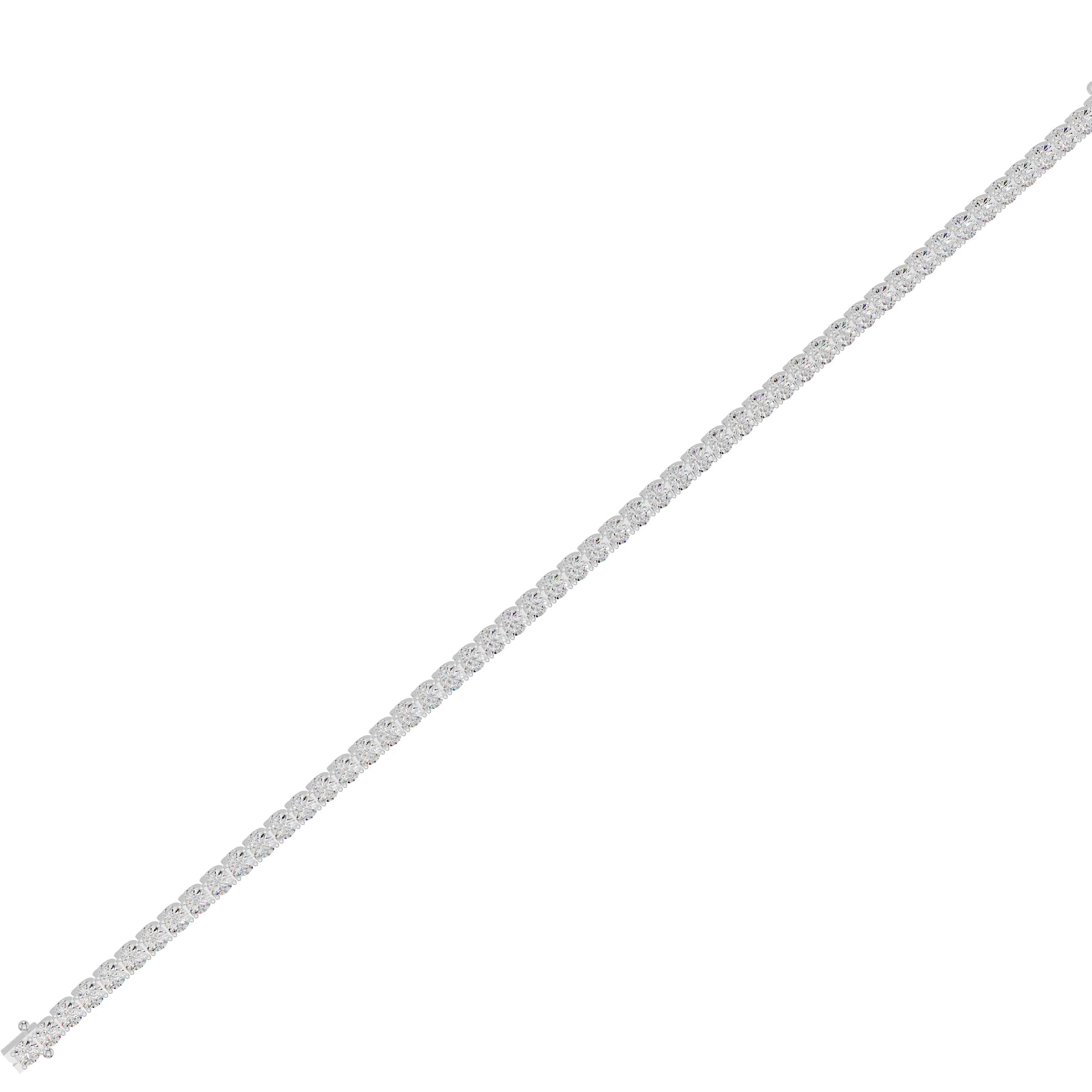 Locket & Loop Diamond Tennis Bracelet 18 KT / White Gold