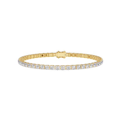 Locket & Loop Diamond Tennis Bracelet 18 KT / Yellow Gold