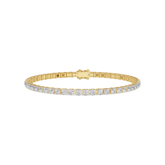 Locket & Loop Diamond Tennis Bracelet 18 KT / Yellow Gold