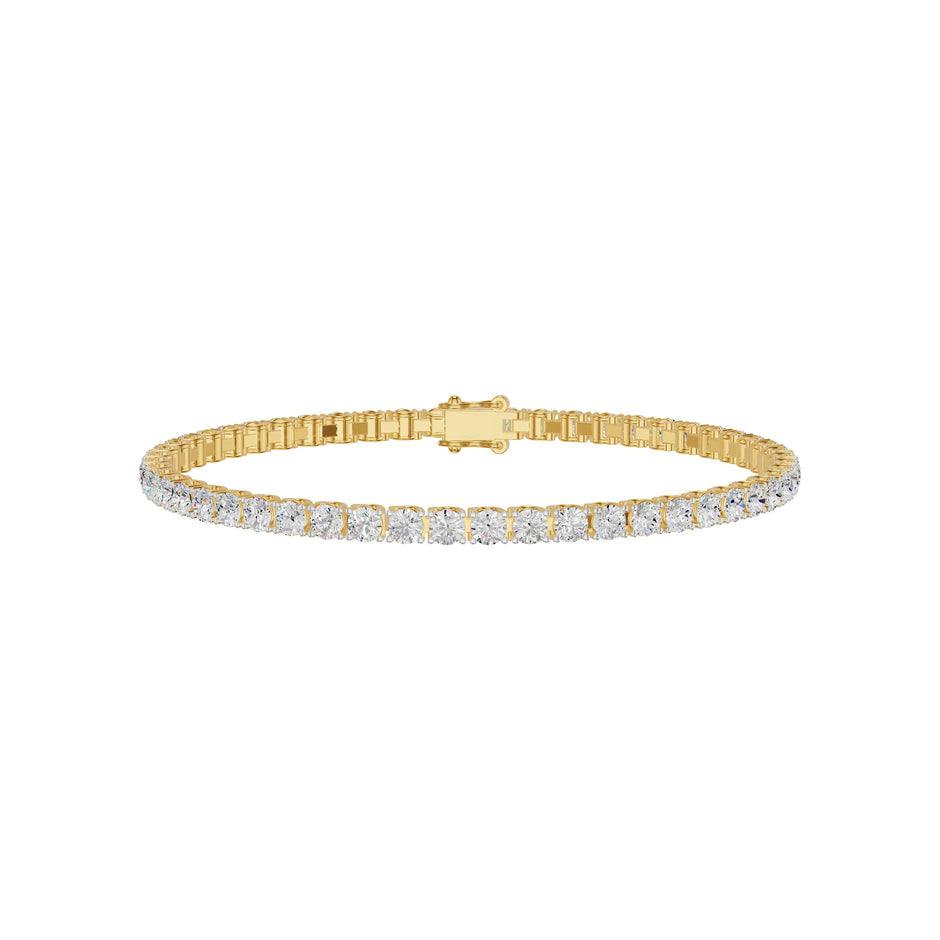 Locket & Loop Diamond Tennis Bracelet 18 KT / Yellow Gold