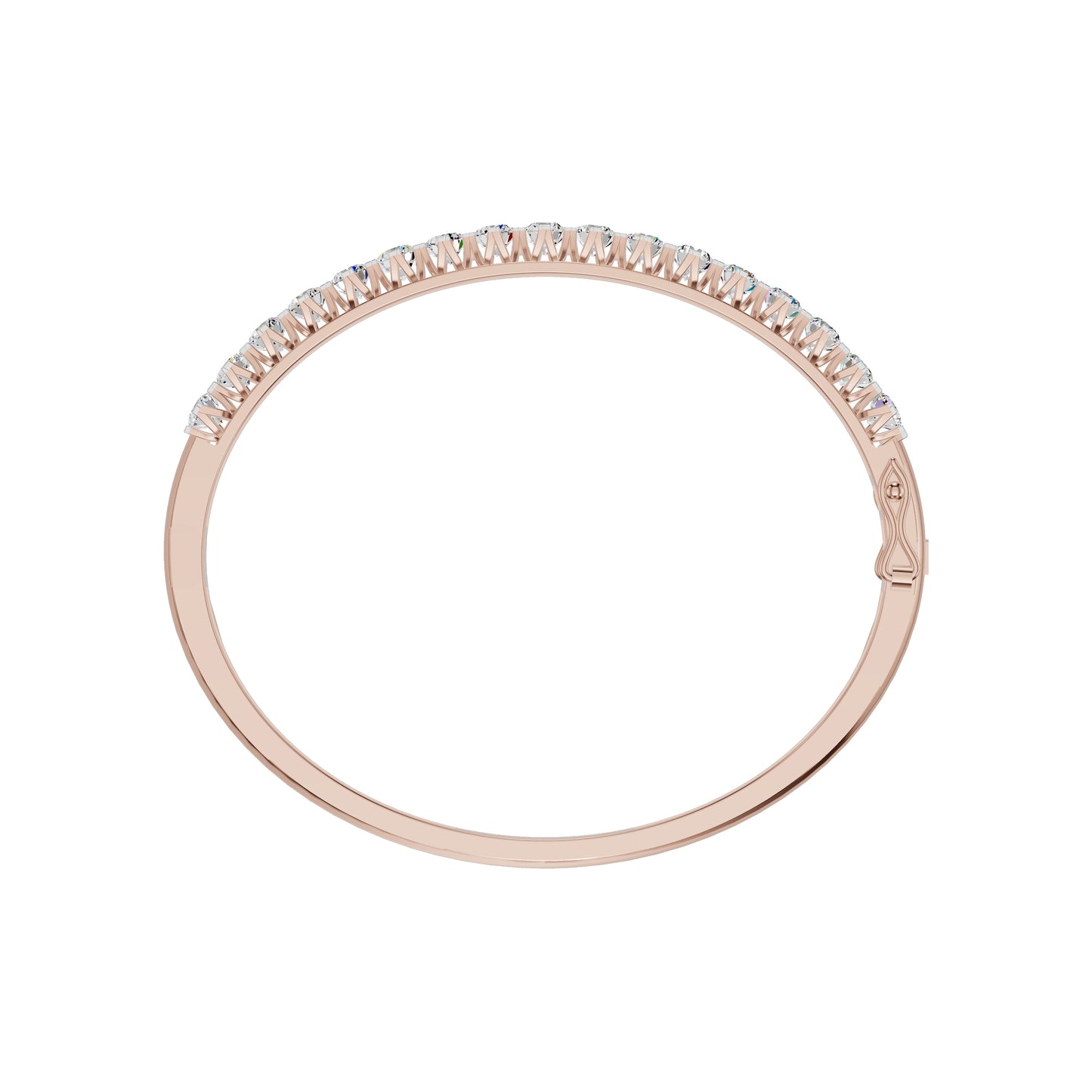 Statement Strand Diamond Kada Bracelet 18 KT / Rose Gold