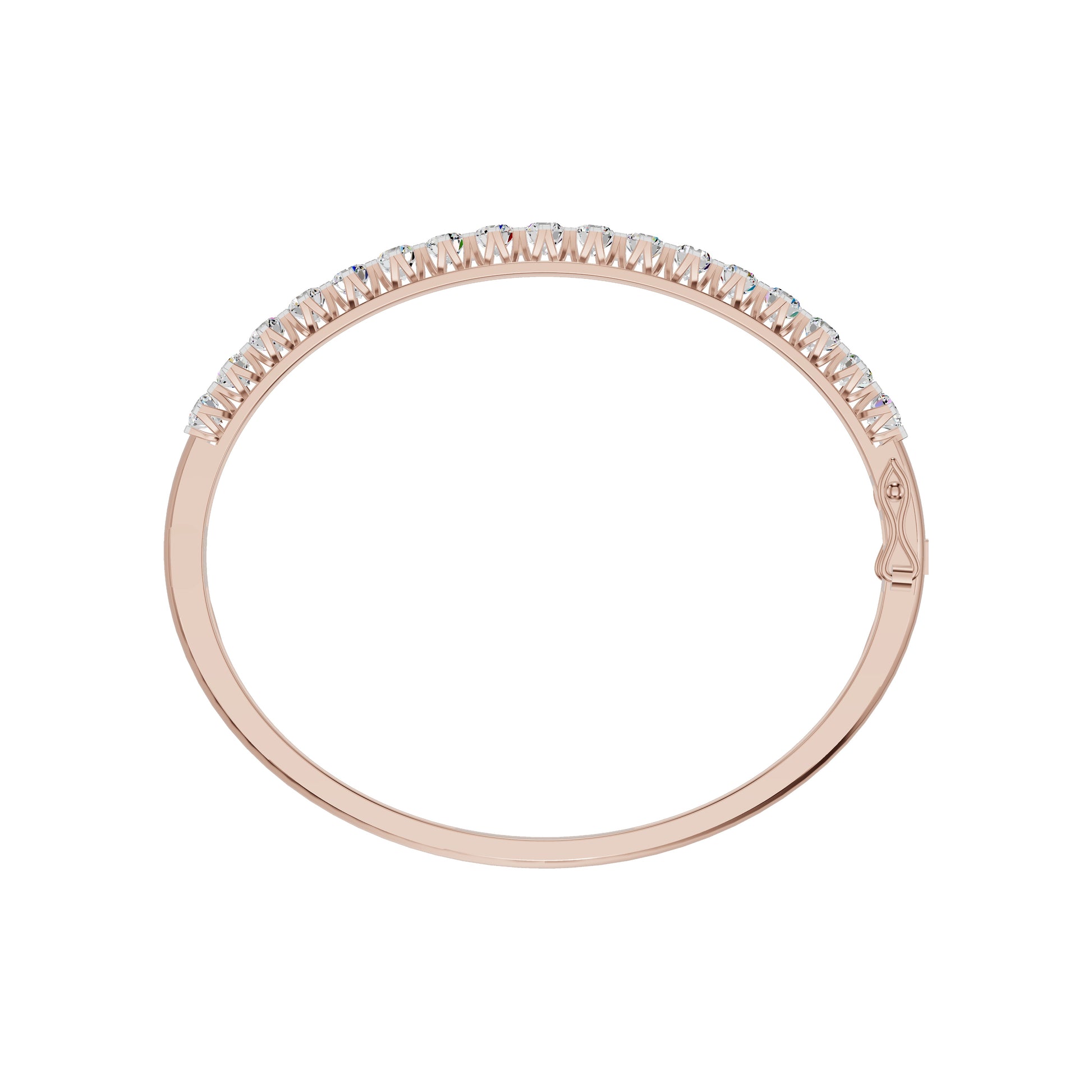 Statement Strand Diamond Kada Bracelet 18 KT / Rose Gold